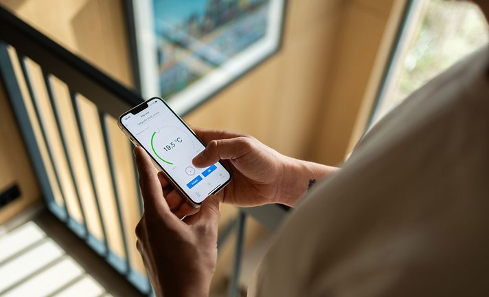 The Flexit GO app provides convenient mobile access to indoor climate control, supporting everyday use in residential environments.