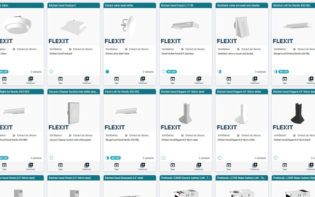 Flexit i MagiCAD Cloud – BIM-objekter for prosjektering