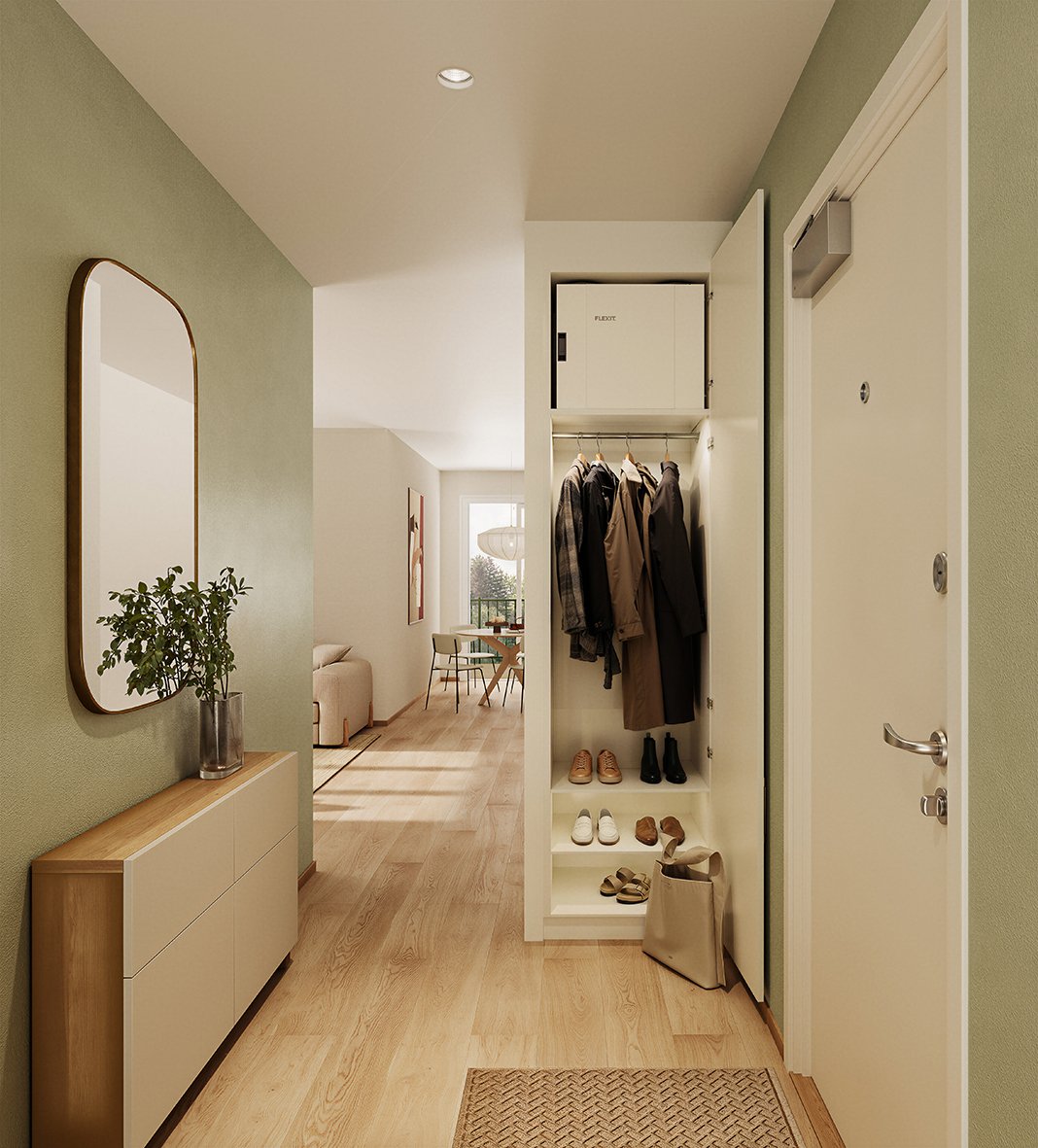 flexit-nordic-ts2-ventilation-unit-wardrobe-hallway